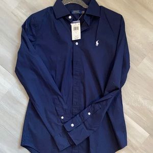 New navy button down polo shirt!